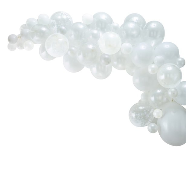 White Balloon Arch - 70 Balloons – product image 4