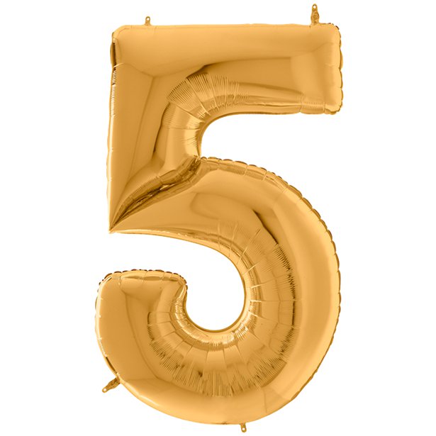 Gold Foil Number Balloons - 64"