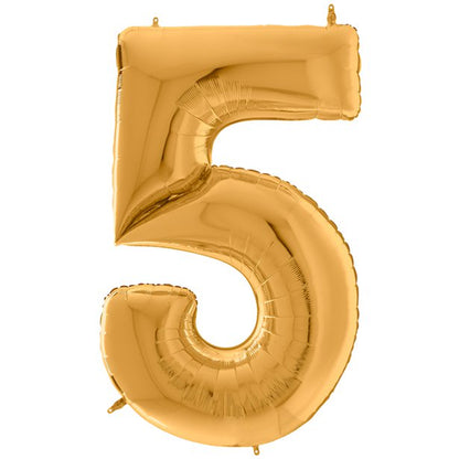 Gold Foil Number Balloons - 64"