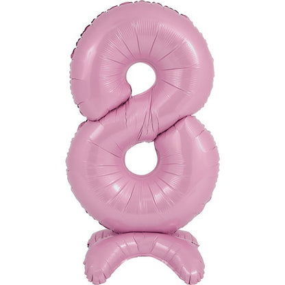 Pastel Pink Standing Number Balloons - 25" Air Fill