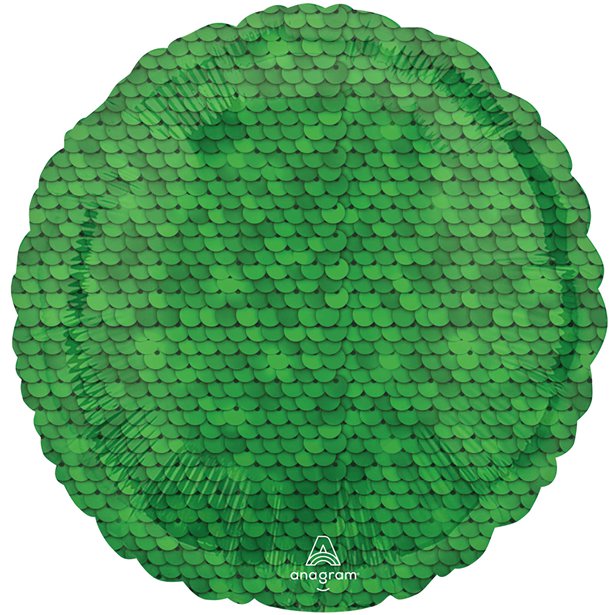 Green Sequin Print Balloon - 18" Foil
