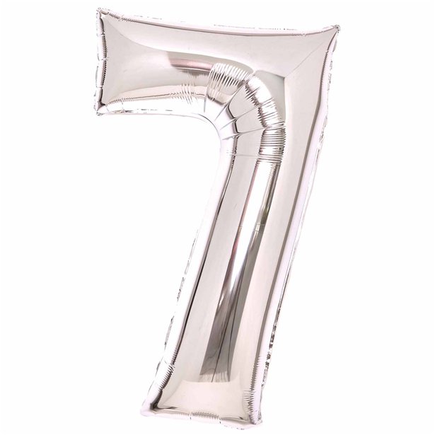 Silver Foil Number Balloons - 34"
