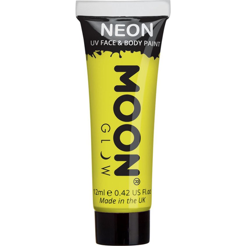 UV Neon Face & Body Paint - Yellow 12ml