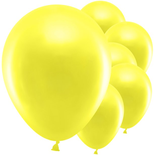 Yellow Metallic Balloons - 12" Latex (10pk) – product image 1