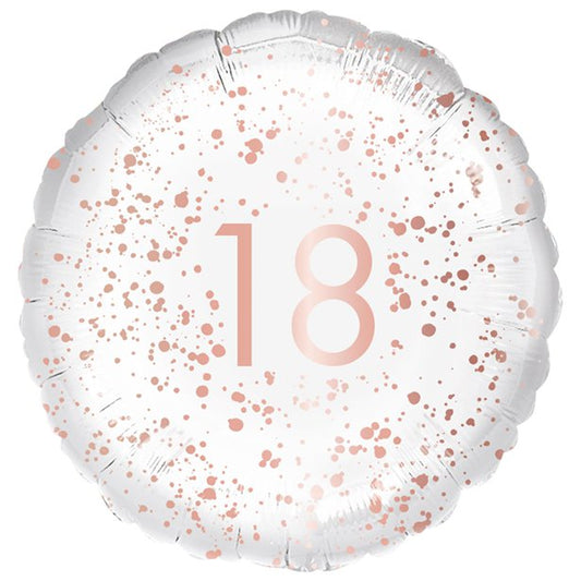 18th Rose Gold Foil Balloon - 18"