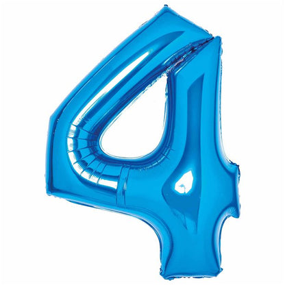 Blue Foil Number Balloons - 34"