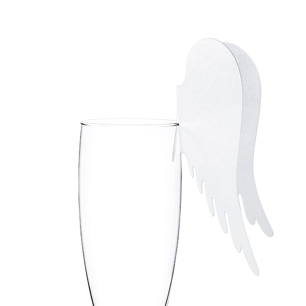 Angel Wings Glass Decoration (10pk) – product image 1