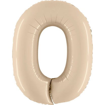 Satin Cream Foil Number Balloons - 40"