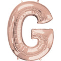 Rose Gold Letter G Balloon - 34 Foil