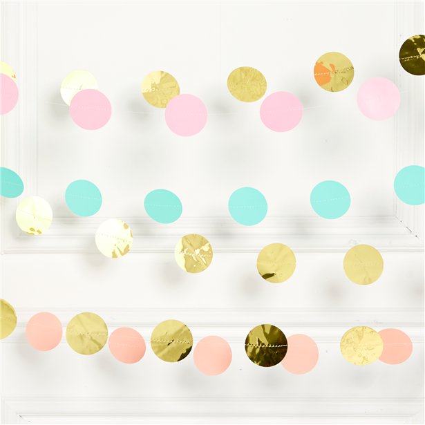 Pastel Hanging String Decorations - 2.13m (6pk) – Party Delights ...