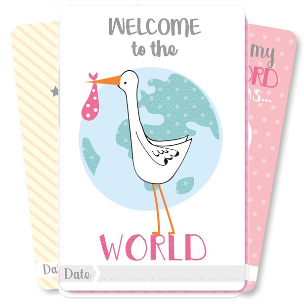 Baby Girl Moment Cards (30pk) – product image 1