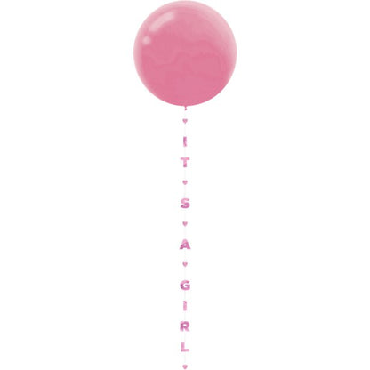 Its A Girl Glitter Paper Balloon Tail - 1.8m