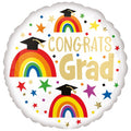 Graduation Rainbow Foil Balloon - 18"