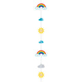 Rainbow & Clouds Glitter Paper Balloon Tail - 1.8m – product image 1