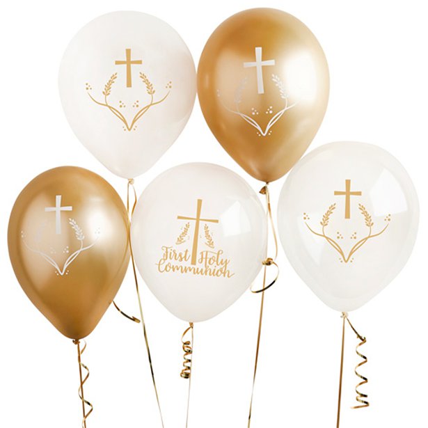 First Holy Communion Latex Balloons - 12" (5pk) – product image 1