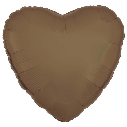 Silk Lustre Truffle Heart Foil Unpackaged - 18"