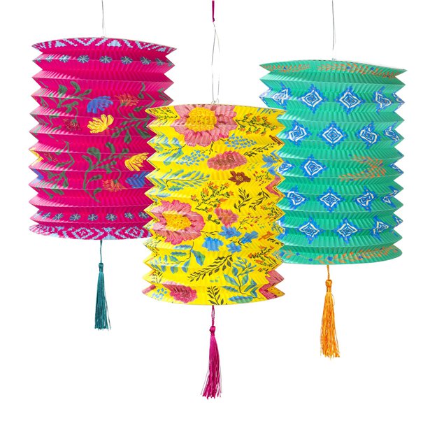 Mexican Boho Paper Lanterns (3pk) – product image 1