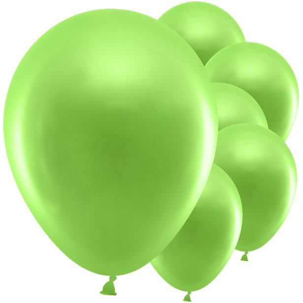Green Metallic Balloons - 12" Latex (10pk)