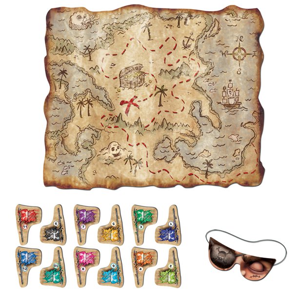 Pirate Treasure Map Game (14pcs) – product image 1