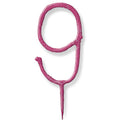 Pink Number 9 Sparkler Candle - 7" – product image 1