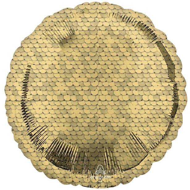 Gold Sequin Print Balloon - 18" Foil