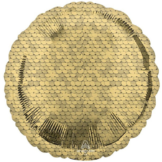 Gold Sequin Print Balloon - 18" Foil
