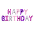 Pink & Lilac Mix Birthday Balloon Bunting - 3.4m – product image 1