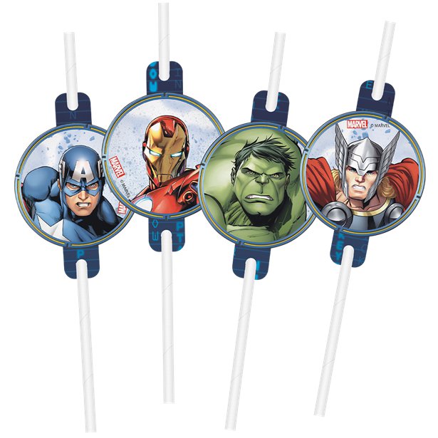 Avengers Infinity Stones Paper Straws (4pk)