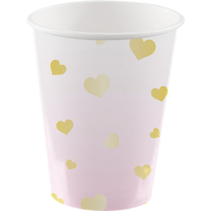 1st Birthday Pink Paper Cups - 250ml (8pk)