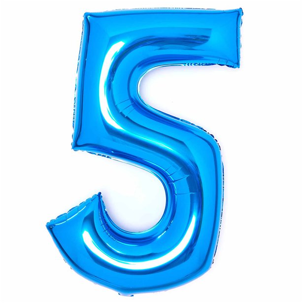 Blue Foil Number Balloons - 34"