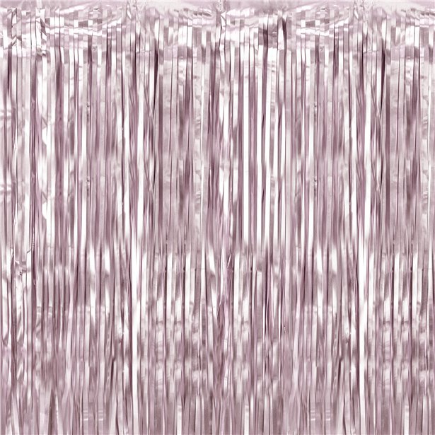 Dusky Pink Foil Curtain - 2.5m – product image 1