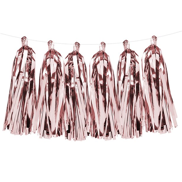 Rose Gold Tassel Garland Decoration - 1.5m