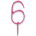 Pink Number 6 Sparkler Candle - 7" – product image 1
