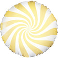 Light Yellow Candy Swirl Foil Balloon - 18" – product image 1