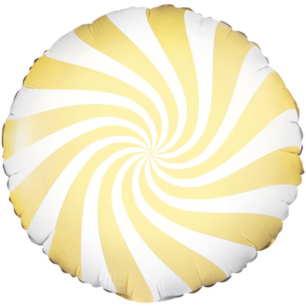 Light Yellow Candy Swirl Foil Balloon - 18" – product image 1