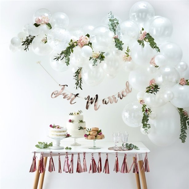 White Balloon Arch - 70 Balloons – product image 1