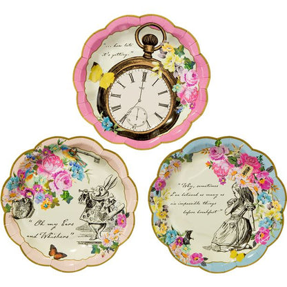 Alice in Wonderland Plates - 17cm (12pk)