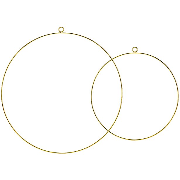 Hoops - Gold Metal Hanging Decorations (2pk) – product image 1