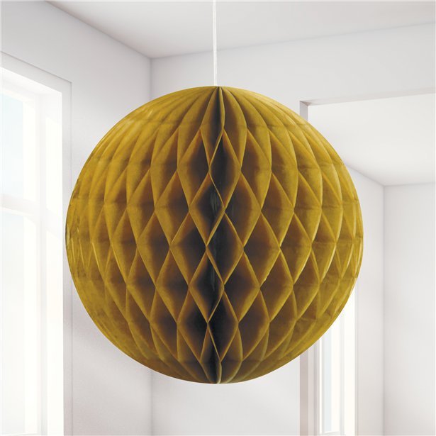 Gold Honeycomb Ball Decoration - 20cm – product image 1