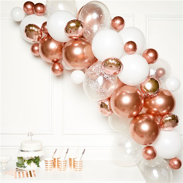 Rose Gold Balloon Arch Garland - 66 Balloons – product image 1