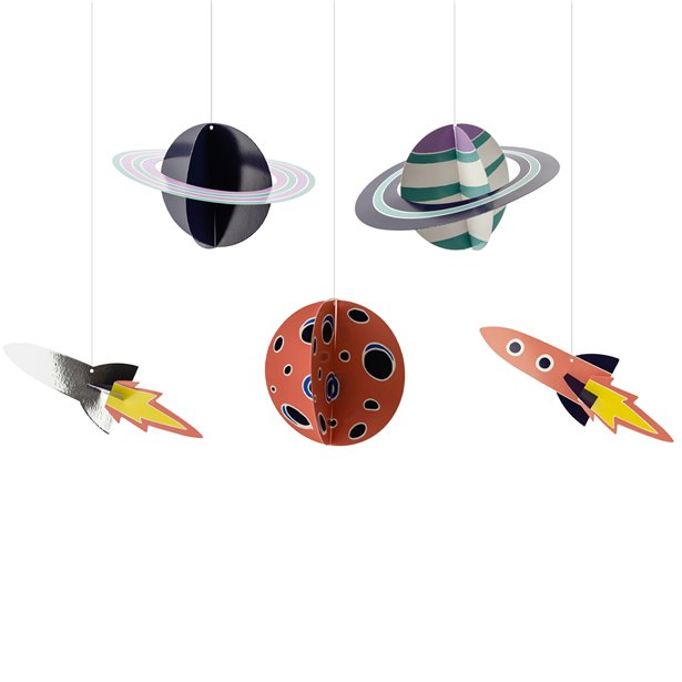 Space Hanging Decorations (5pk) – product image 1