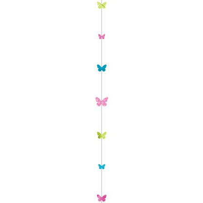 Glitter Butterflies Paper Balloon Tail - 1.8m