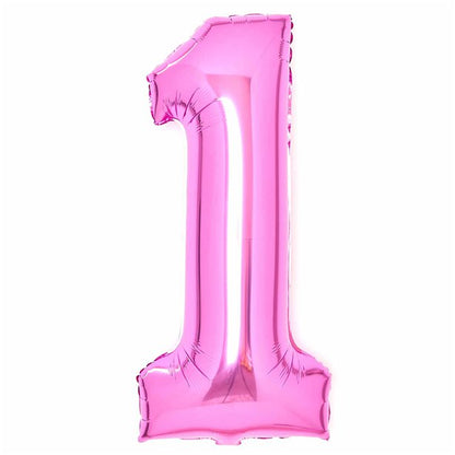 Pink Foil Number Balloons - 34"