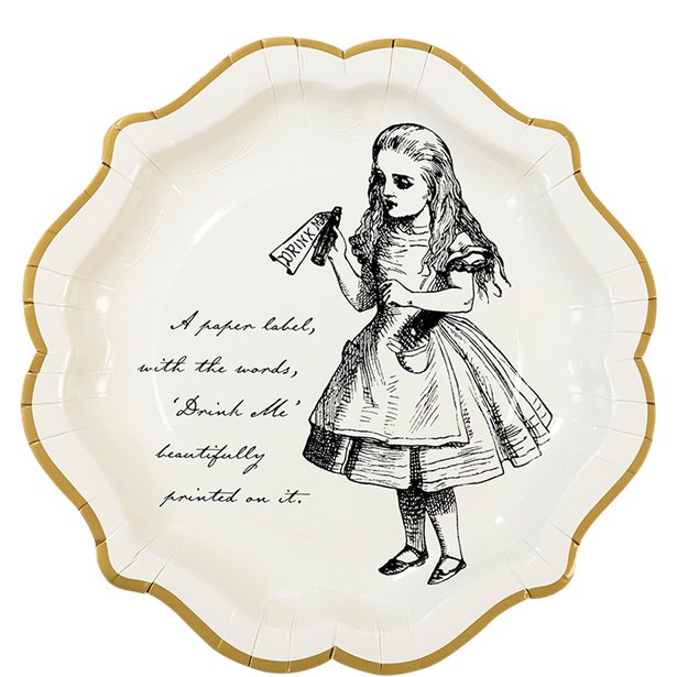 Alice in Wonderland Plates - 23cm (12pk) – product image 1