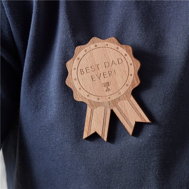 Best Dad Ever Wooden Rosette – product image 1