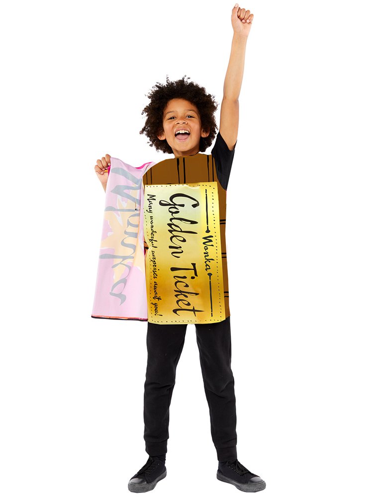 Roald Dahl Golden Ticket Wonka Bar - Child Costume