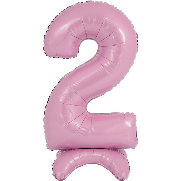Pastel Pink Standing Number Balloons - 25" Air Fill