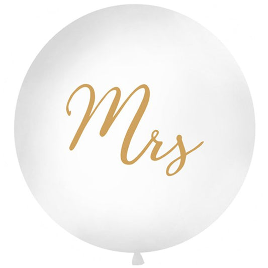 Gold Mrs Giant Balloon - 36" Latex