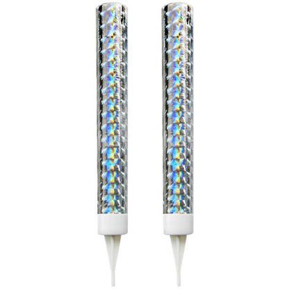 Silver Fountain Candles - 15cm (2pk)