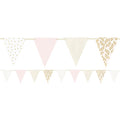 Gold & Pink Patterned Paper Bunting - 2.1 m – product image 1